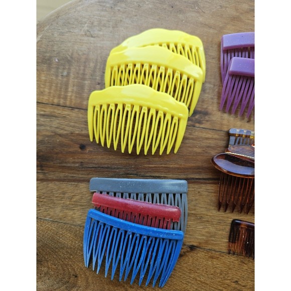 Vintage 1980s lot of 19 Hair Accessories Side Clips Banana Clips - Picture 6 of 7
